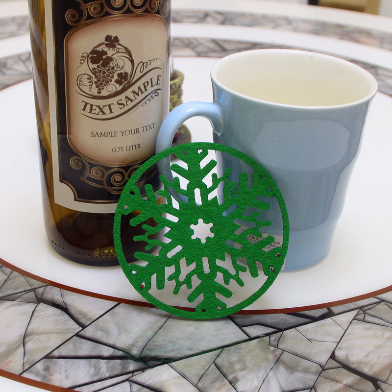 Christmas Coaster Home Accessories Snowflake Felt