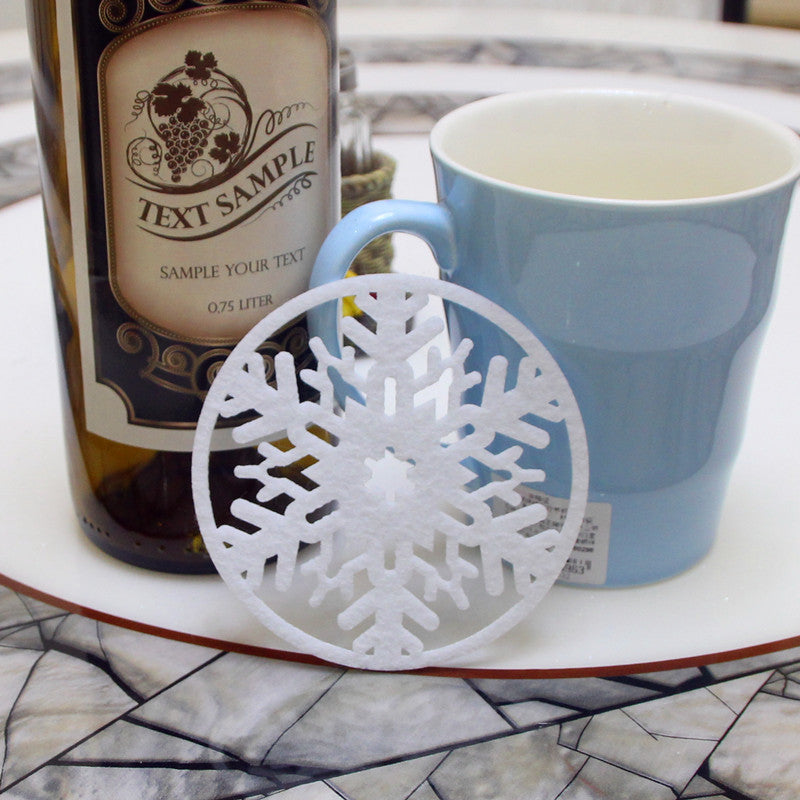 Christmas Coaster Home Accessories Snowflake Felt