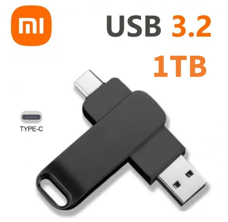 Xiaomi 16TB Flash Drive Usb 3.2 Super High Speed Metal Transfer U Disk Pen Drive Waterproof Type C Disk SSD USB Drive Disk