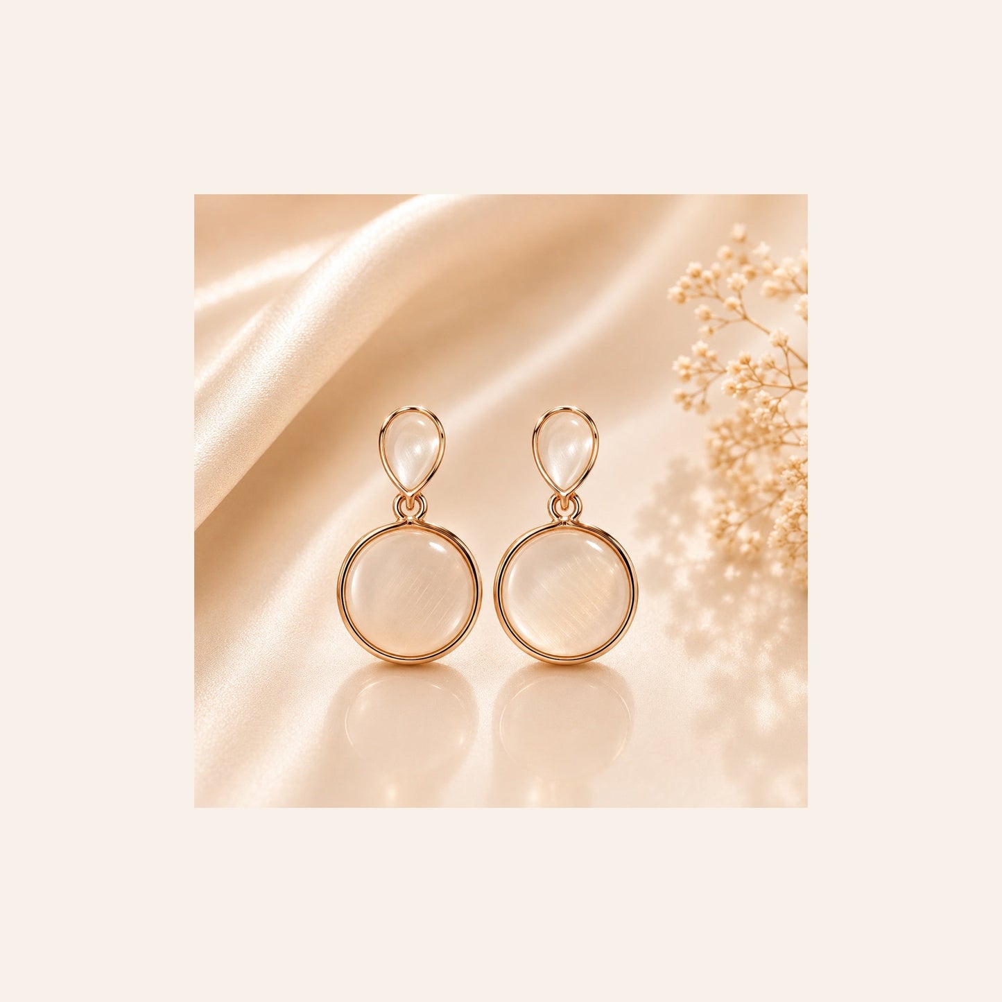 Elegant Pearl Round Drop Earrings - London Loot