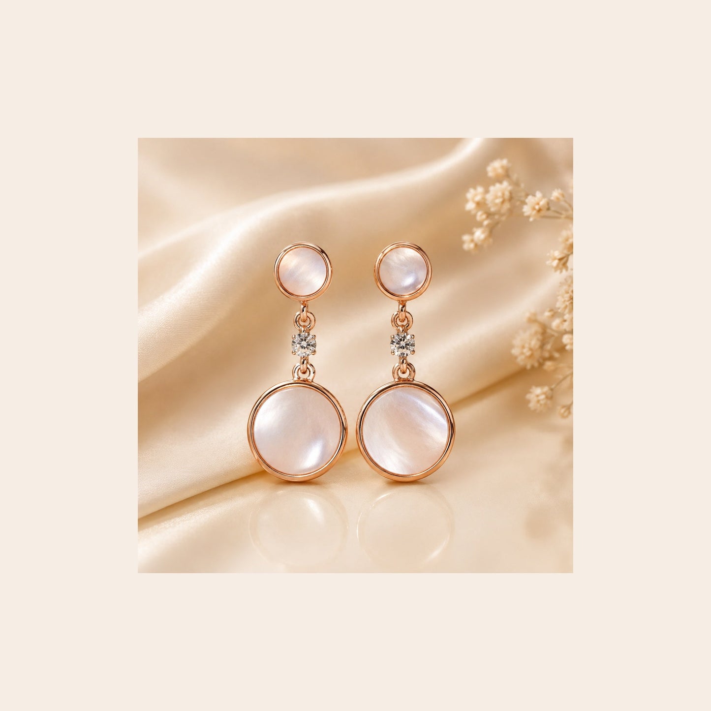 Rose Gold Pearl Drop Earrings - London Loot