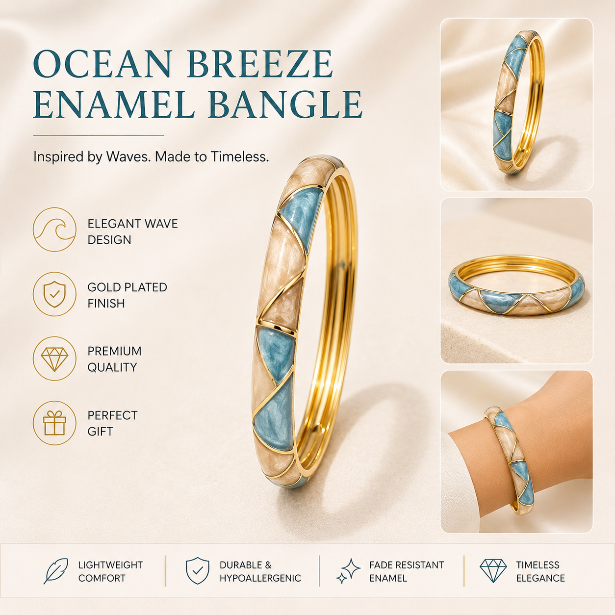 Ocean Breeze Enamel Bangle