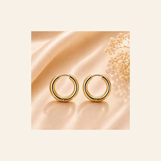 Classic Gold Hoop Earrings - London Loot