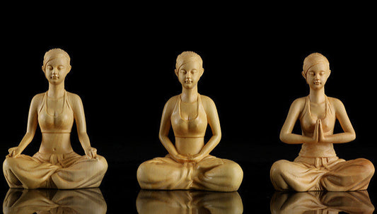 Boxwood Carving Home Accessories Yoga Studio Ornaments