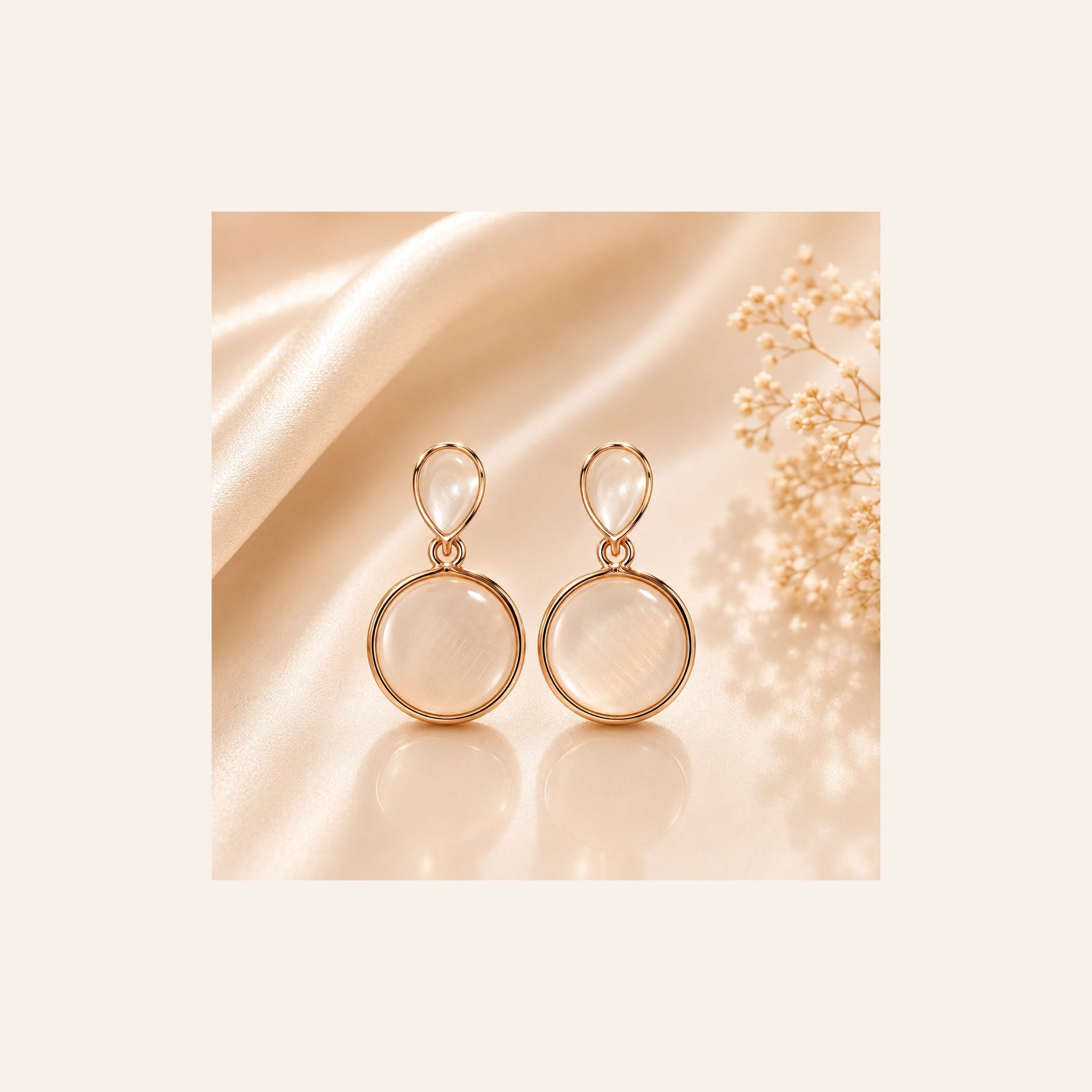 Elegant Pearl Round Drop Earrings - London Loot